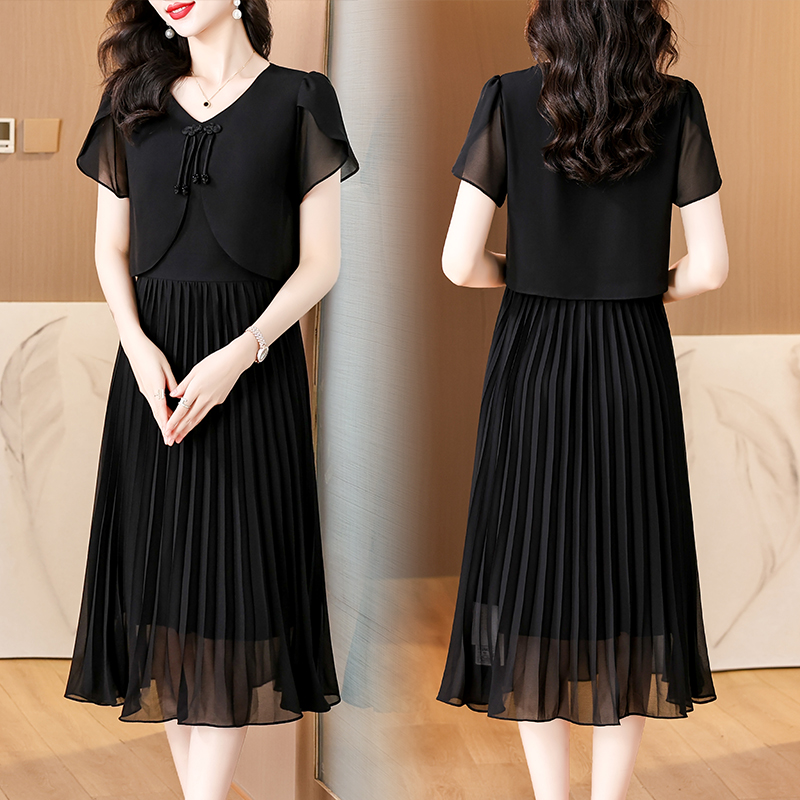 2025 Estate Solido Chiffon Cas - French Vintage Floral Midi Dress recensione e prezzo