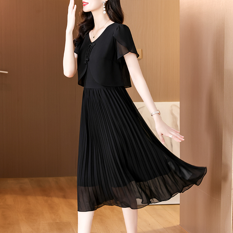 2025 Estate Solido Chiffon Cas - French Vintage Floral Midi Dress recensione e prezzo